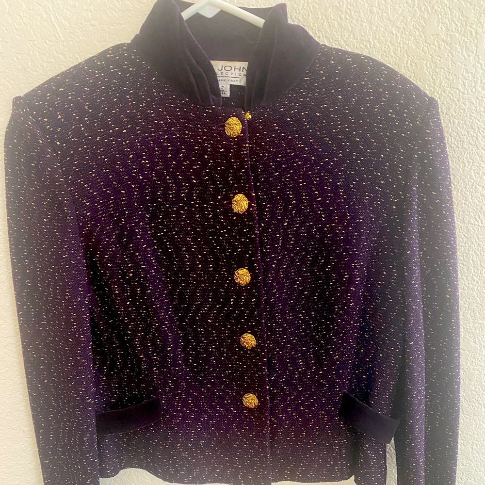 Royal purple StJohnCollection presidential blazer